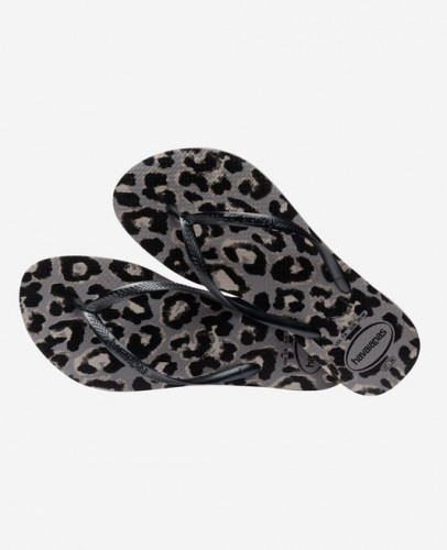 Tongs Slim Animals - Gris & Noir