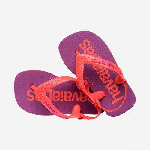 TONGS BÉBÉ LOGOMANIA - SAUMON/VIOLET