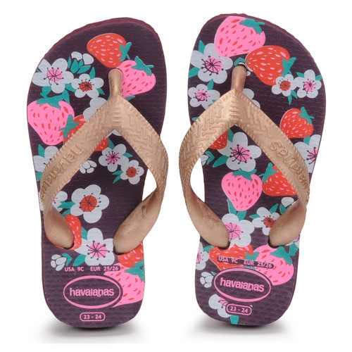 Tongs Junior - Fleurs Rose gold