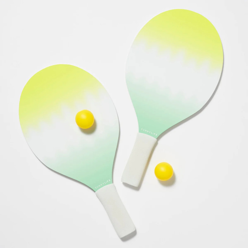 Set raquettes de plage - fluo