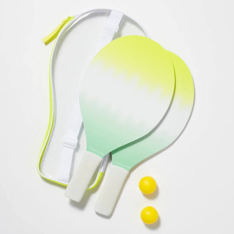 Set raquettes de plage - fluo