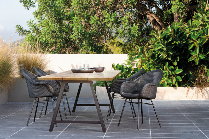 FAUTEUIL REPAS PIED ACIER - EDGARD