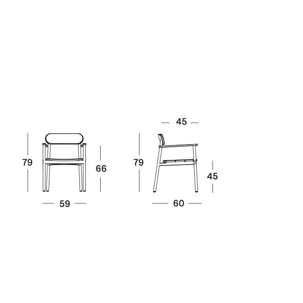 FAUTEUIL REPAS TECK - FREYA