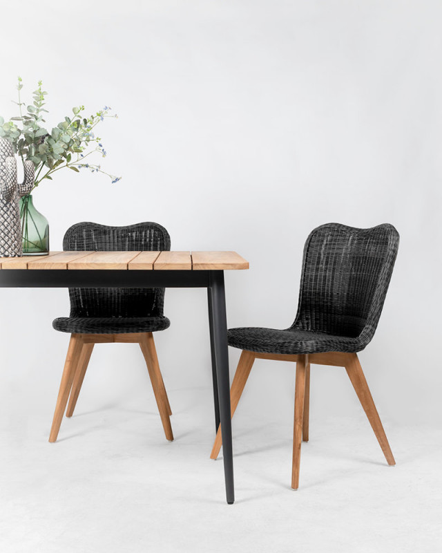 CHAISE PIED TECK - LENA