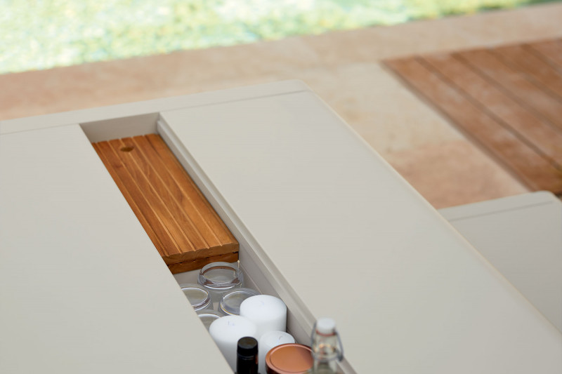 TABLE 196 X 90 CM AVEC RANGEMENTS - BELLEVIE